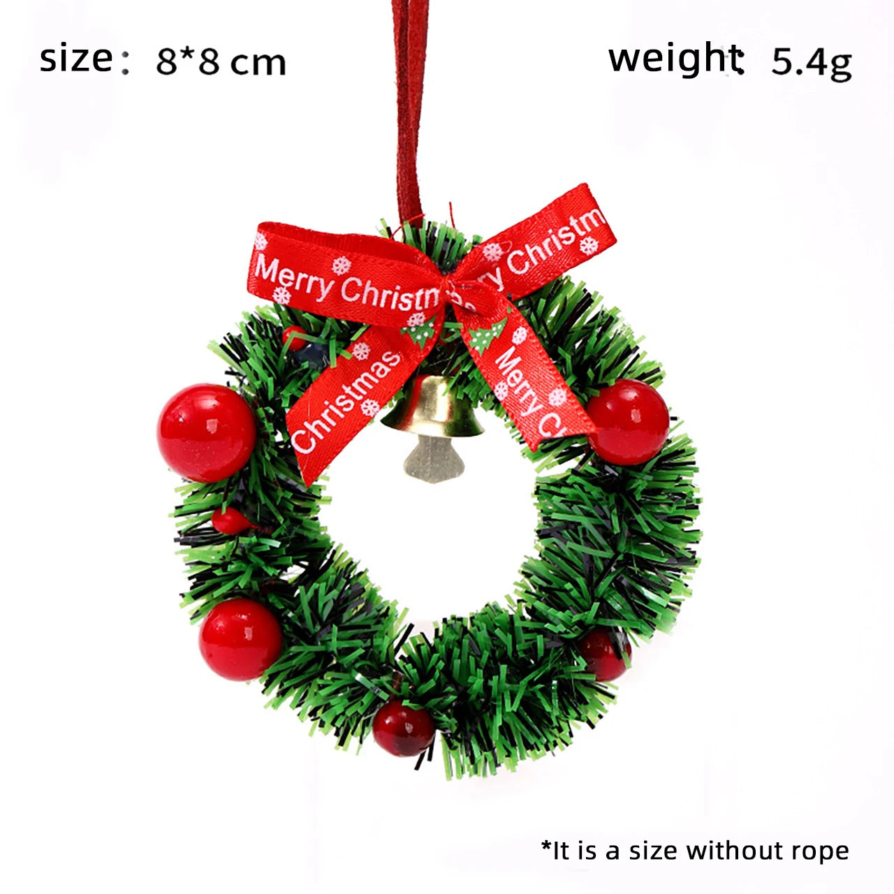 Christmas Tree Decorations Three-dimensional Ornaments Bells Atmosphere Window Display Hanging Decoration Mini Christmas Wreaths