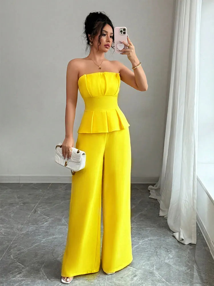 Women's Vest Trousers Tow Piece Summer New Fashion Streetwear Zippers Crop Top Casual Slim Trousers Solid Sexy Backless Clothing
