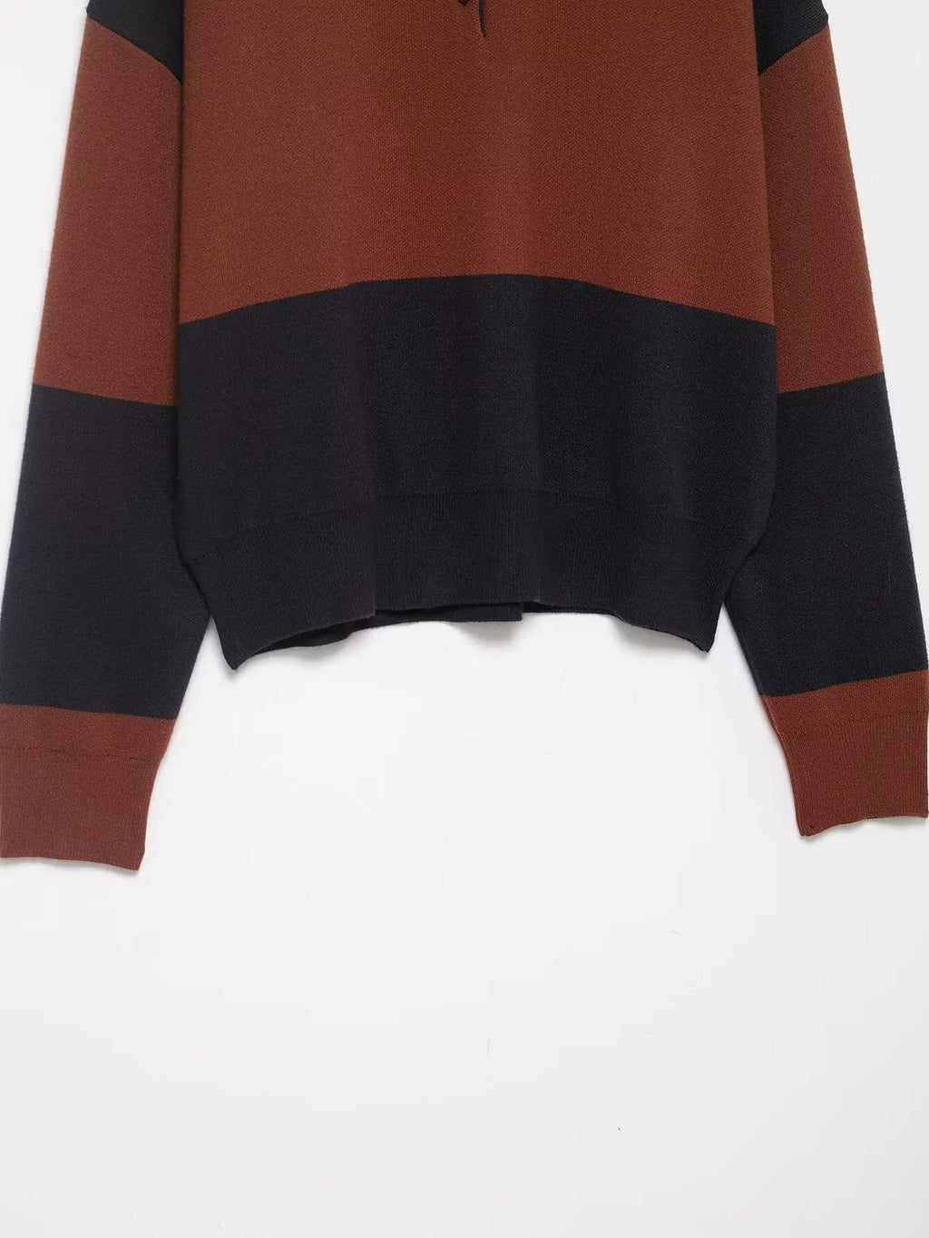 Pullover Sweater Women's Autumn 2025 New Fashion Loose Polo neck Knit Tops Women's Autumn Striped Elegant Warm Youth Sweater