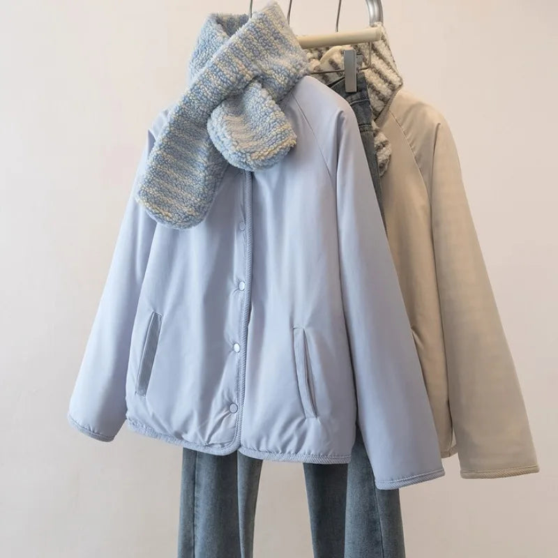 Women Coat 2025 New Double Sided Wearable Polar Fleece Loose Long Sleeve Keep Warm Jacket Tops