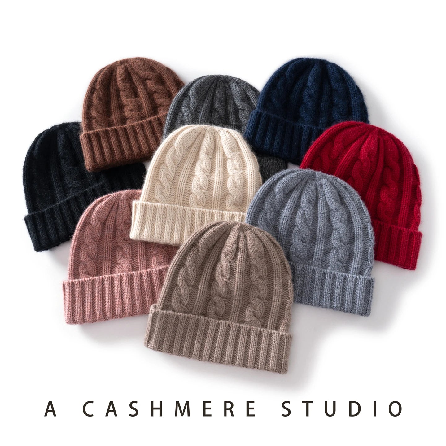 Cashmere Hat For Women/Men Winter New Thickened Fashion Solid Twisted Knitted Beanies Hats Casual Unisex Outdoor Soft Warm Caps