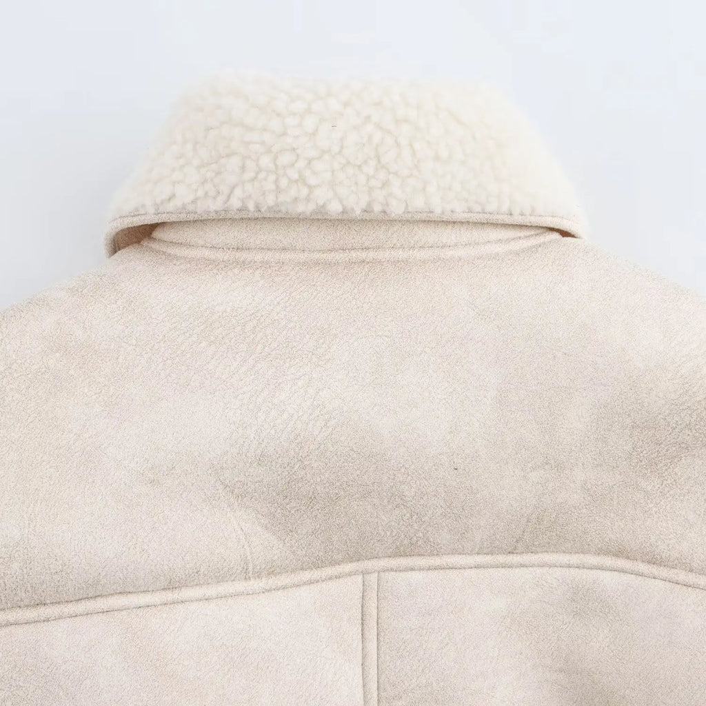 Women's Leather Jacket Coat Female Vintage Jackets Streetwear Turn-Down Collar Loose Outerwear Lady Autumn Winter Clothes Coats