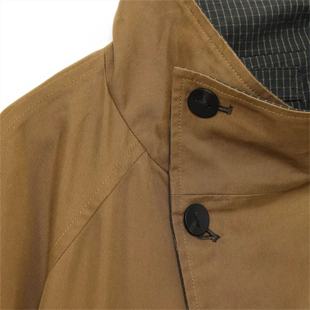 s new women's clothing is fashionable casual loose fit high neck design double-sided windbreaker jacket