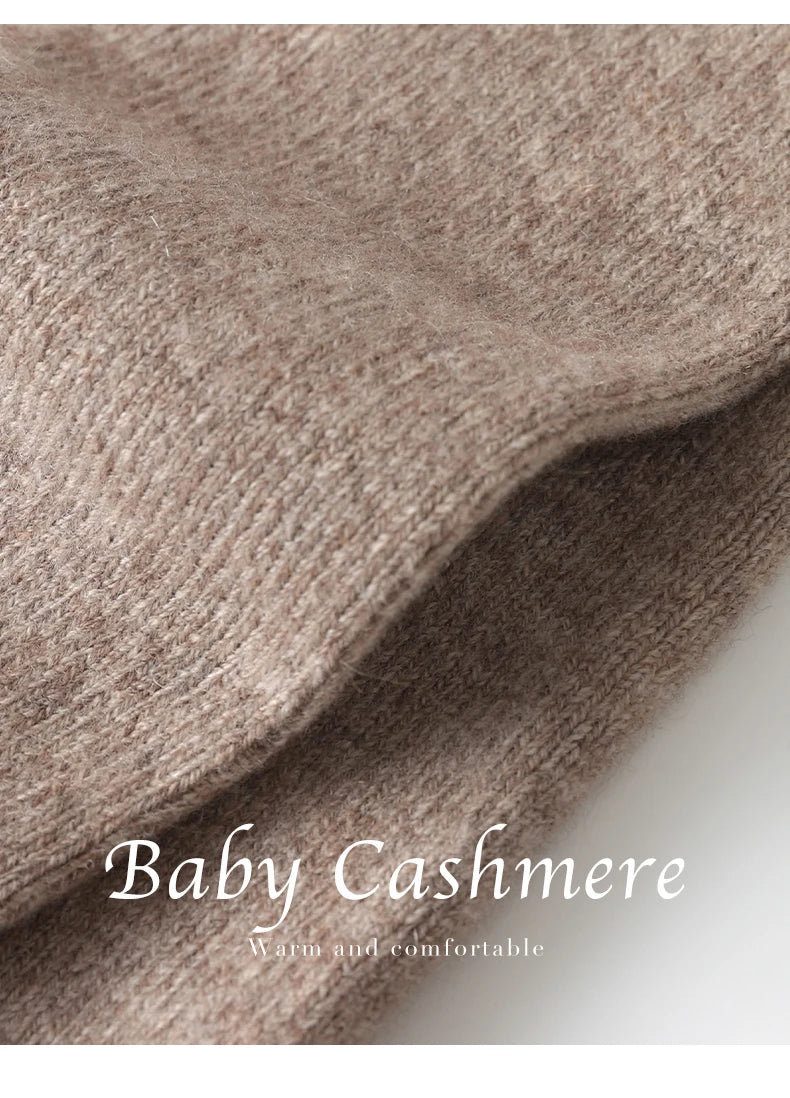 100% Cashmere Women Stockings New Fashion Autumn Casual Solid Color Warm Socks For Woman Soft Winter Knee High Socks Long