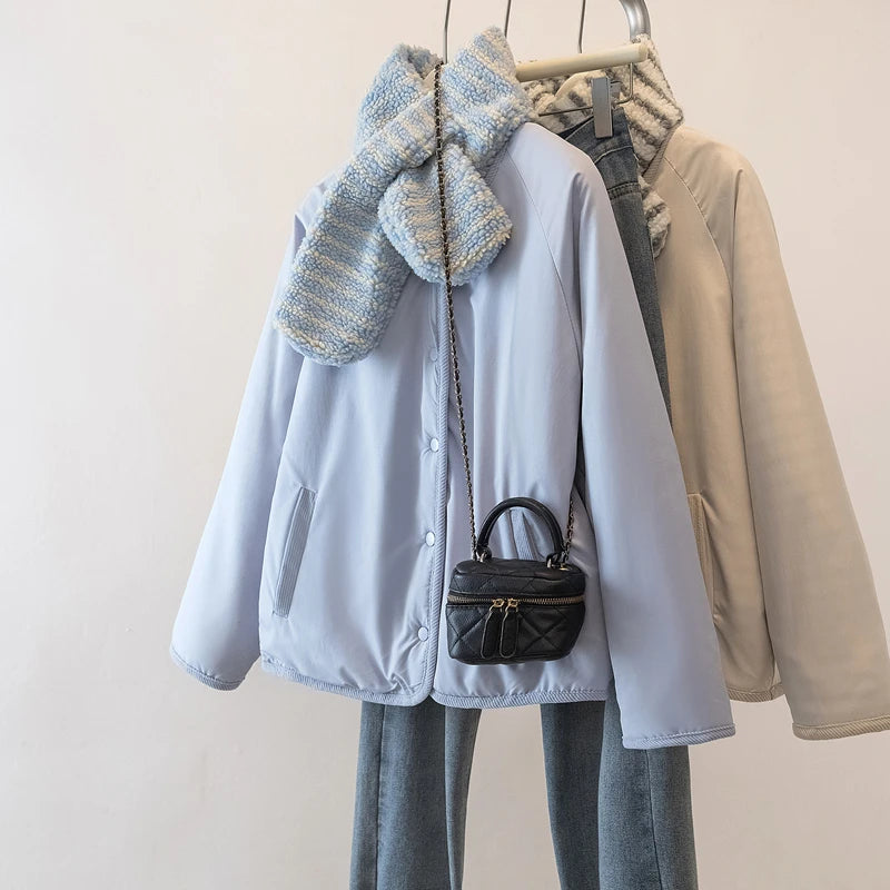 Women Coat 2025 New Double Sided Wearable Polar Fleece Loose Long Sleeve Keep Warm Jacket Tops