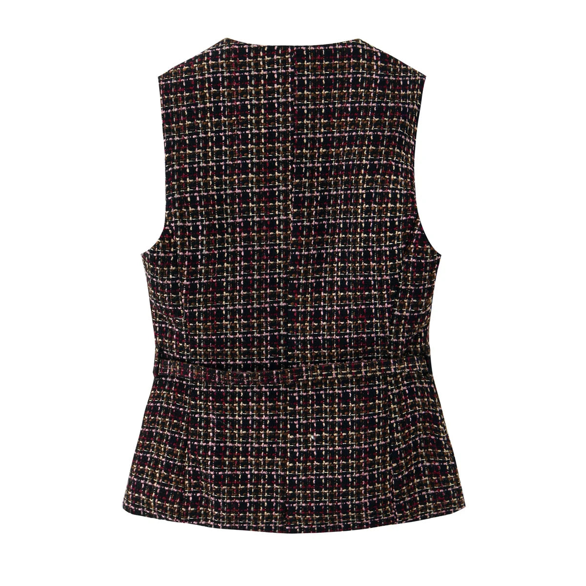 Women Vest 2025 Women Autumn New Fashion O-Neck Sleeveless Jewelry Decoration Pullover Women Elegant Hight Street Top