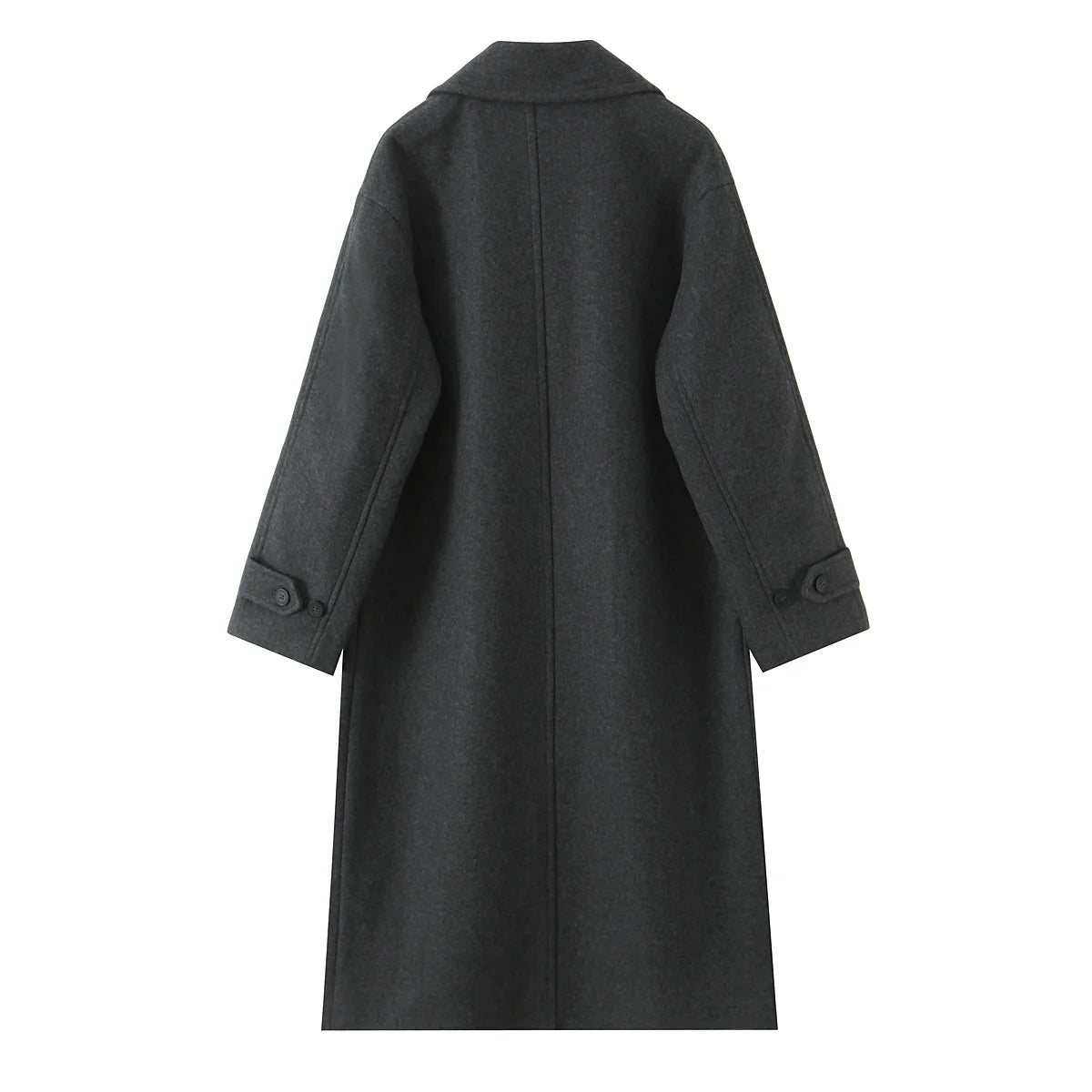 Women Winter Luxury Long Coats Solid Warm Soft Wool Long Coat Women High Street Loose Casual Double Breasted Overcoat 2025