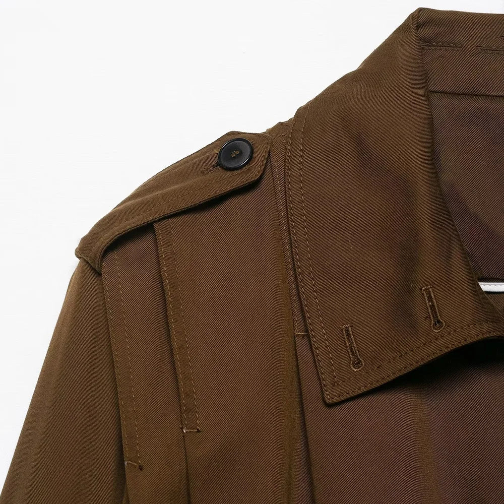 Women's Fashion Pleated Jacket Coat with Pads Lapel Collar Long Sleeve Front Button Chic Outerwear Top