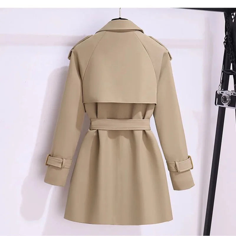 Trench Coat Women's Suit Collar Coat 2025 New Spring Autumn Female Long Jacket Waist Temperament Popular Windbreaker Overcoat