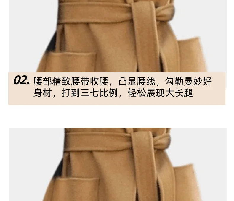 Fashionable Wool Vest for Women Autumn and Winter Double-Sided Wool Mid-length Elegant Waistcoat Coat Female Horse Clip Jacket