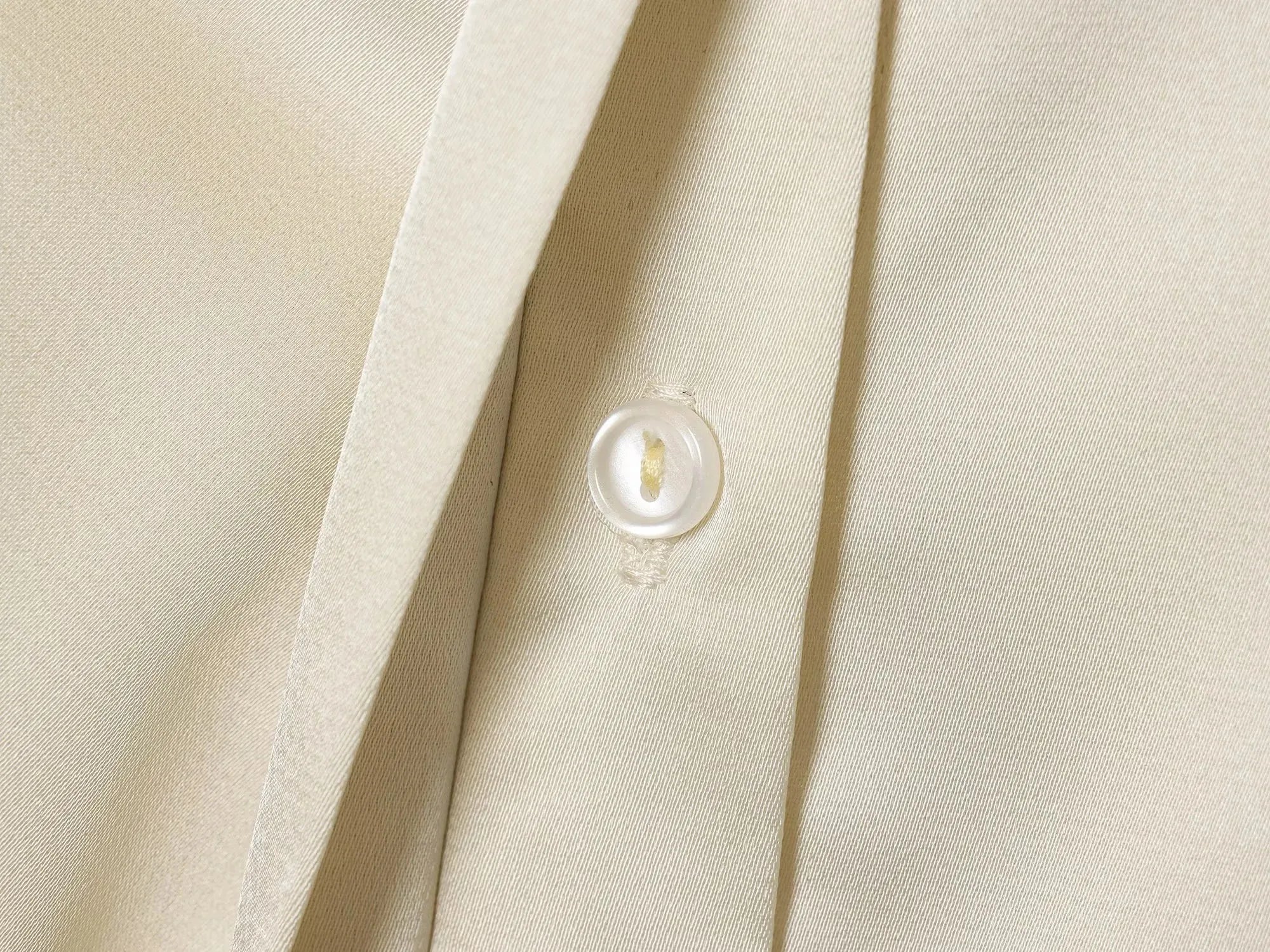 Women 2025 Autumn Winter New Silk Satin Blouse Turn-down Collar Single Breasted Long Sleeve Loose Blouse Fashion Shirt