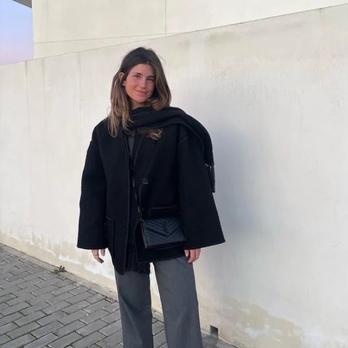 Women's fashion woolen coat for autumn/Winter 2024