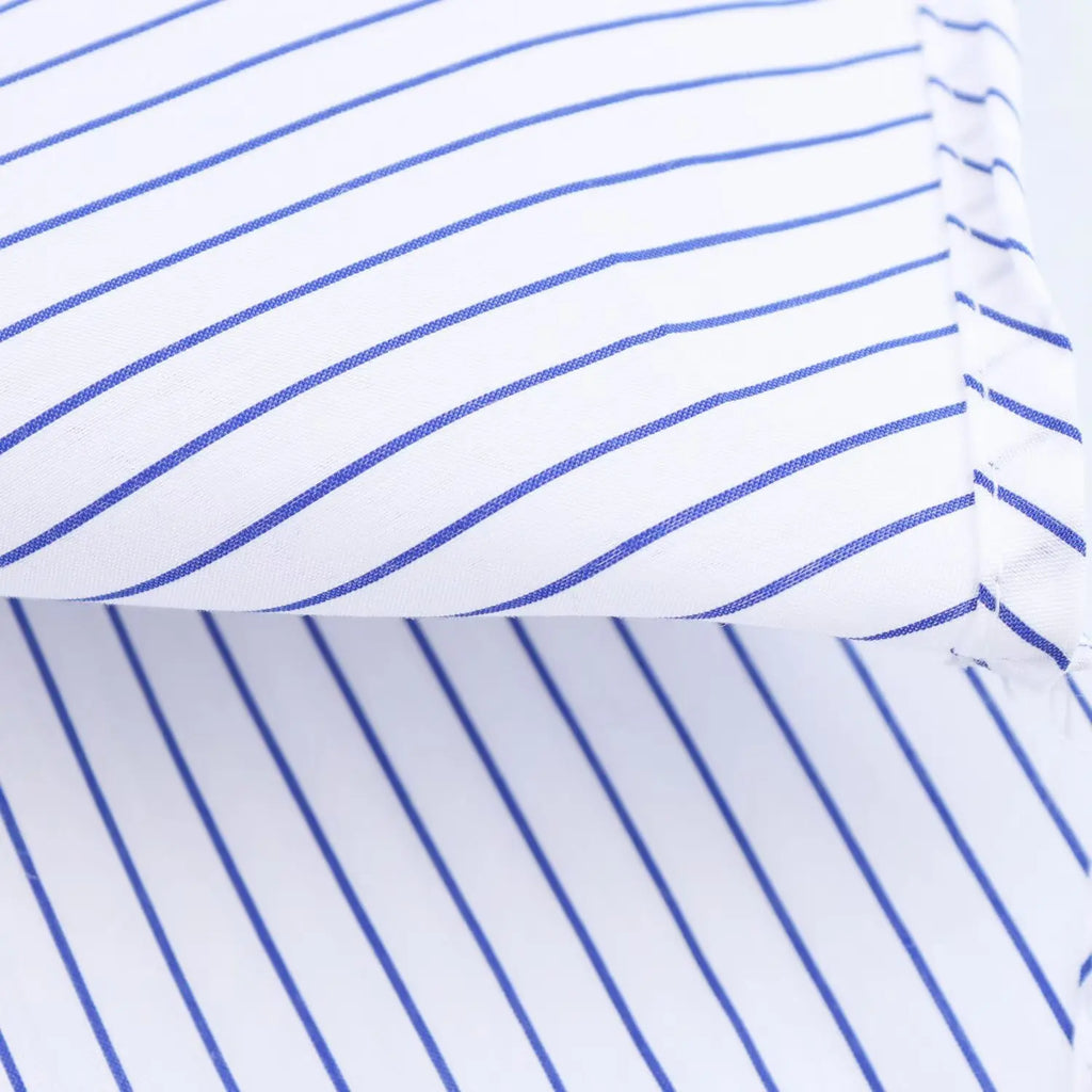 HH Women Elegant Commuter Shirt Splicing Loose Striped Single-breasted Lapel Blouse Female Spring Casual Long-sleeved Top