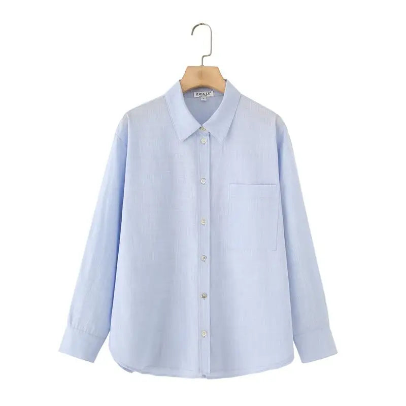 Shirts Spring Women's 2025 New Chic Loose Elegant Office Blouses Fashion Comfortable Long-Sleeved Street Youth Shirt Tops