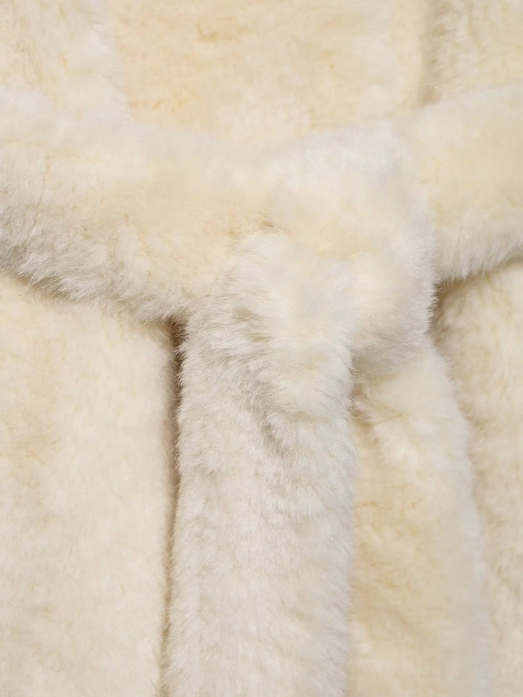 HH Winter Elegant Women Belted Artificial Fur Effect Coat Female Single Breasted Long Sleeve Loose Warm Faux Fur Jacket Outwear