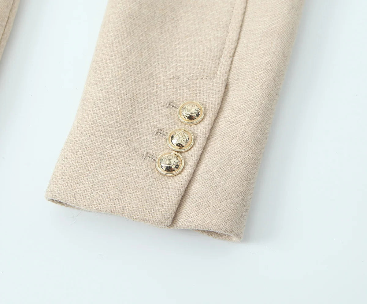 Woolen Coat Fall Fashion Black Long Coat Elegant And Pretty Women's Coats American Retro Autumn Outerwear Urban Coats