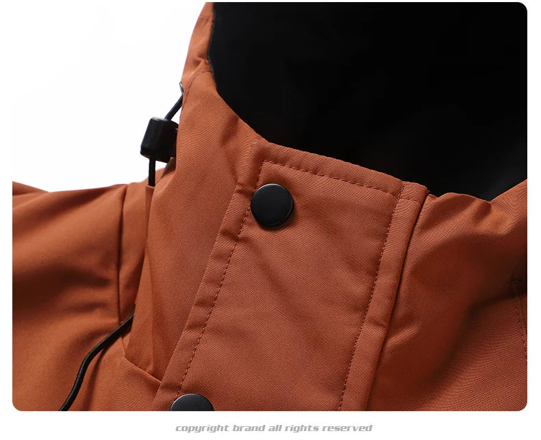 Men's Fishing Jacket  Mountain Climbing Coat Men Thickened Hooded Coat New Winter Loose Men Simple and Fashionable Work Jacket