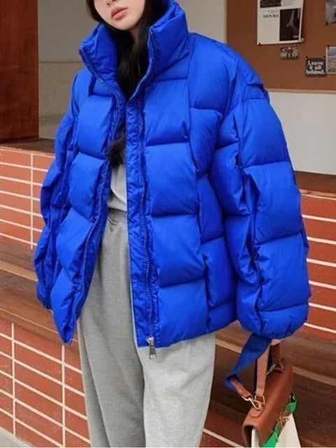 Winter Jackets for Women 2025 Thick Warm Loose Fashion Quilted Jacket Female Interchange High Street Green Baggy Puffer Coat