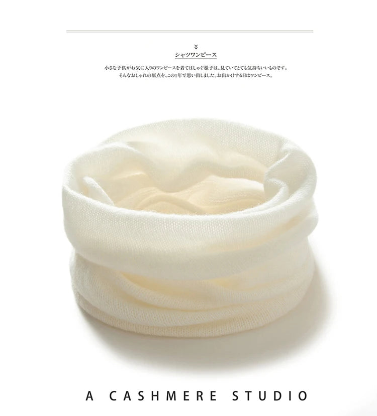 Women 100% Cashmere Bottom Price Tube Scarf Light Chimney Scarf Neck Gaiter Warmer Cowl Collar Loop Soft Knit Accessories Kids