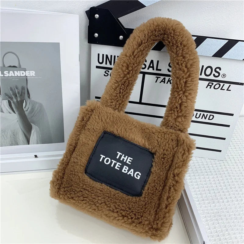 Tote Bag for Women Winter Designer Lamb Wool Fashion Letters Handbags Women's Luxury Shoulder Crossbody Bags Handbag Totes