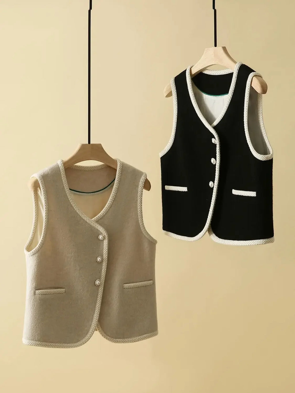 Vest for Women Clothes Fashion 2025 Black Insulated Sleeveless Wool Waistcoat Woman Cold Cheap Lightweight Padded Casual Elegant