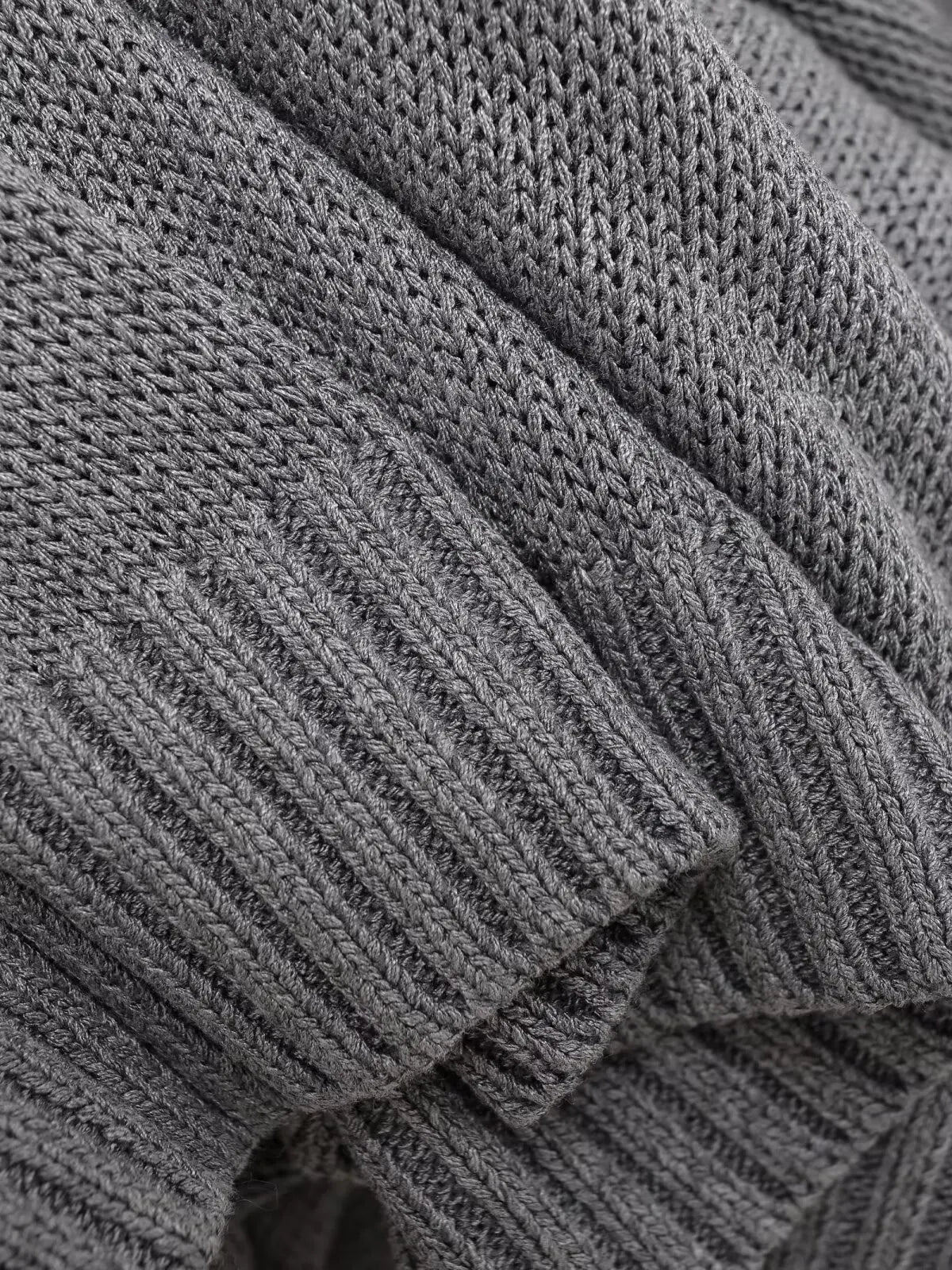 Women's Pullover 2025 New Style Fashionable Off-the-Shoulder Long-Sleeve Knit Top Front Button Design with Ribbed Hem