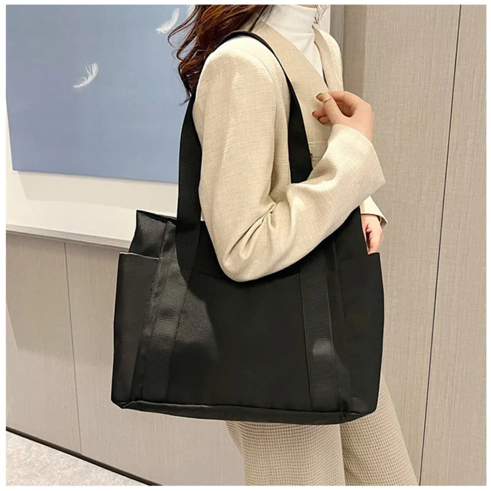 2024 New Handbags Casual Shopping Bags for Women Soft Canvas Big Capacity Tote Bag Messenger Big Mummy Shoulder Bag Ladies