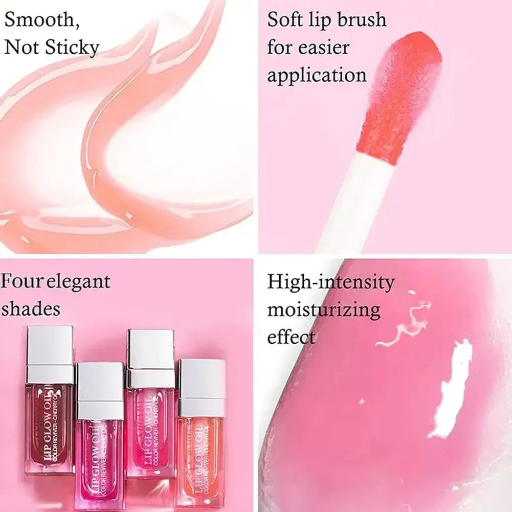 Lip Oil Gloss Lip Plumper Makeup Moisturizing NonSticky Sexy Water Glossy Glitter Primer Tint Lip Balm Care Cosmetics