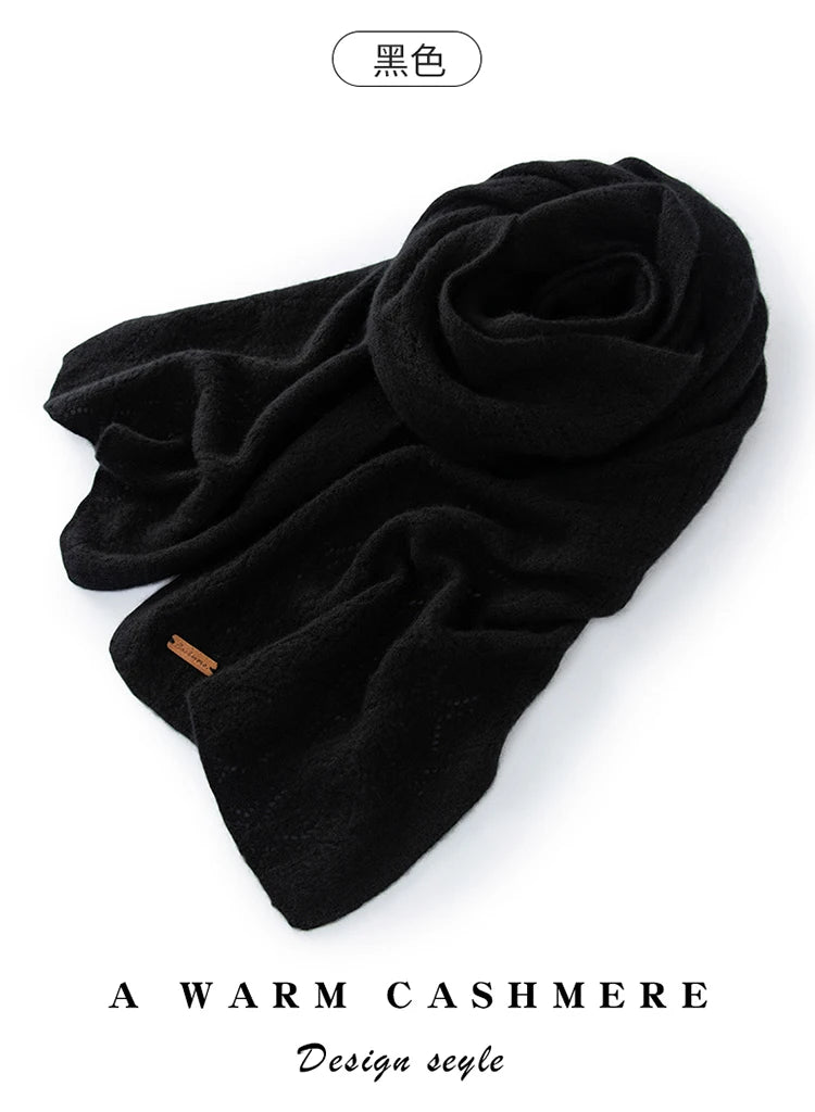 Scarf Cashmere 2025 Winter New Women's Fashion Style Skin friendly Knitted Warm Soft Scarf