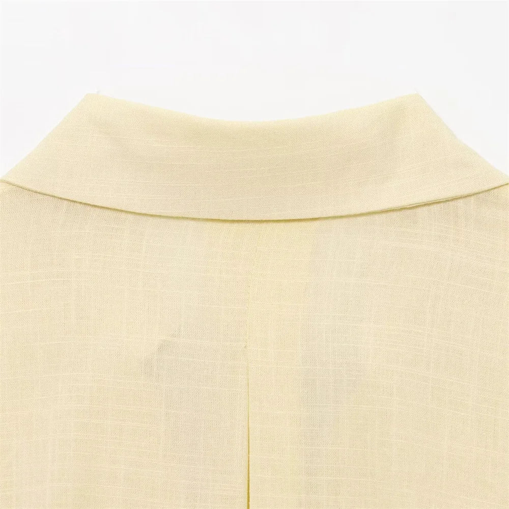 Women's shirt with collar and wide sleeves simple and casual temperament summer new style shirt