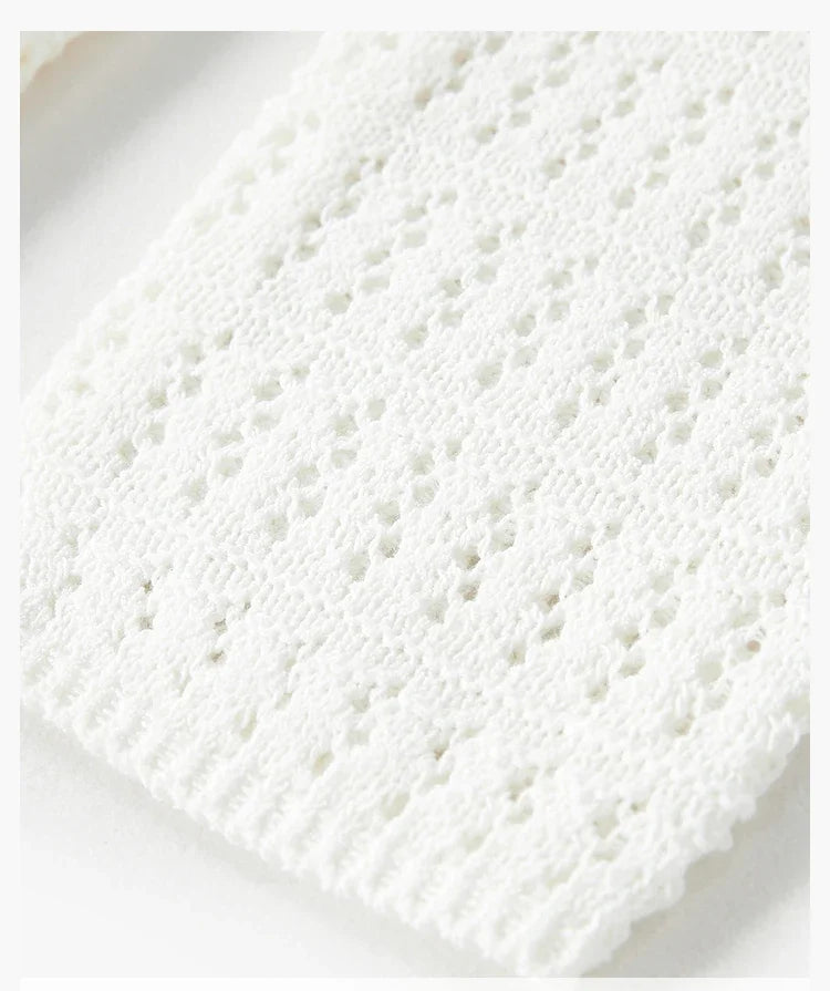 ITOOLIN Summer Women Long Sleeve Loose Casual Top Hollow Out Sexy Knit Shirt Beach Solid Y2k Pullovers Streetwear T-shirt 2024