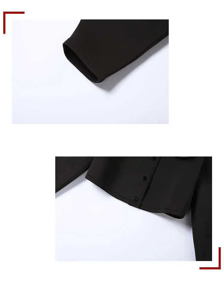 Women Coat Autumn Spring Euro-America Style Office Lady Fashion Short Jacket Long Wave Sleeves Girls Coat