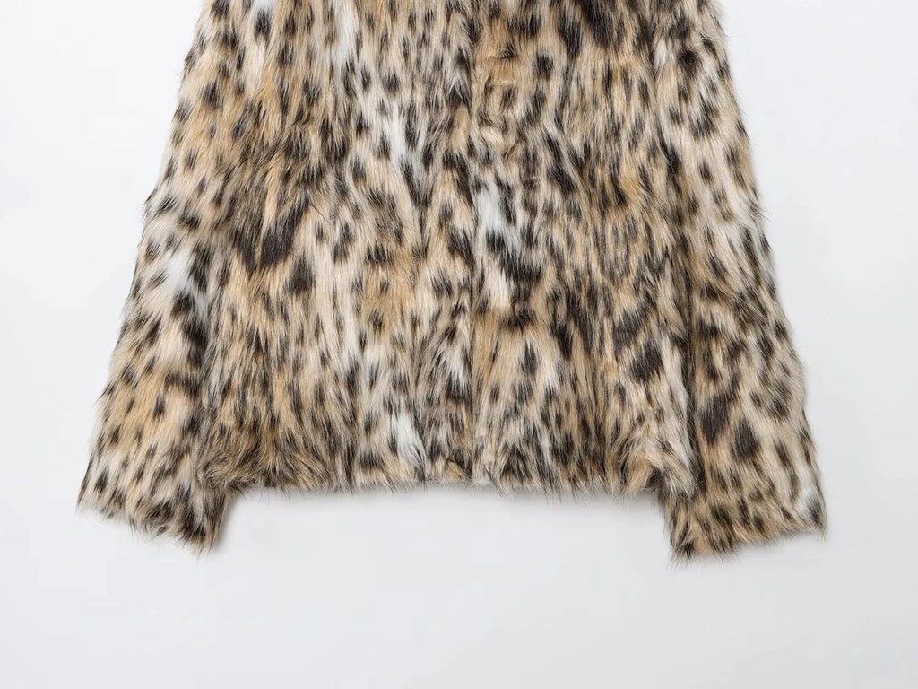 Women Fashion Faux Fur Coat Women 2025 Autumn Warm Stylish Casual Coat Winter Street Slim Elegant Outerwear Femme New