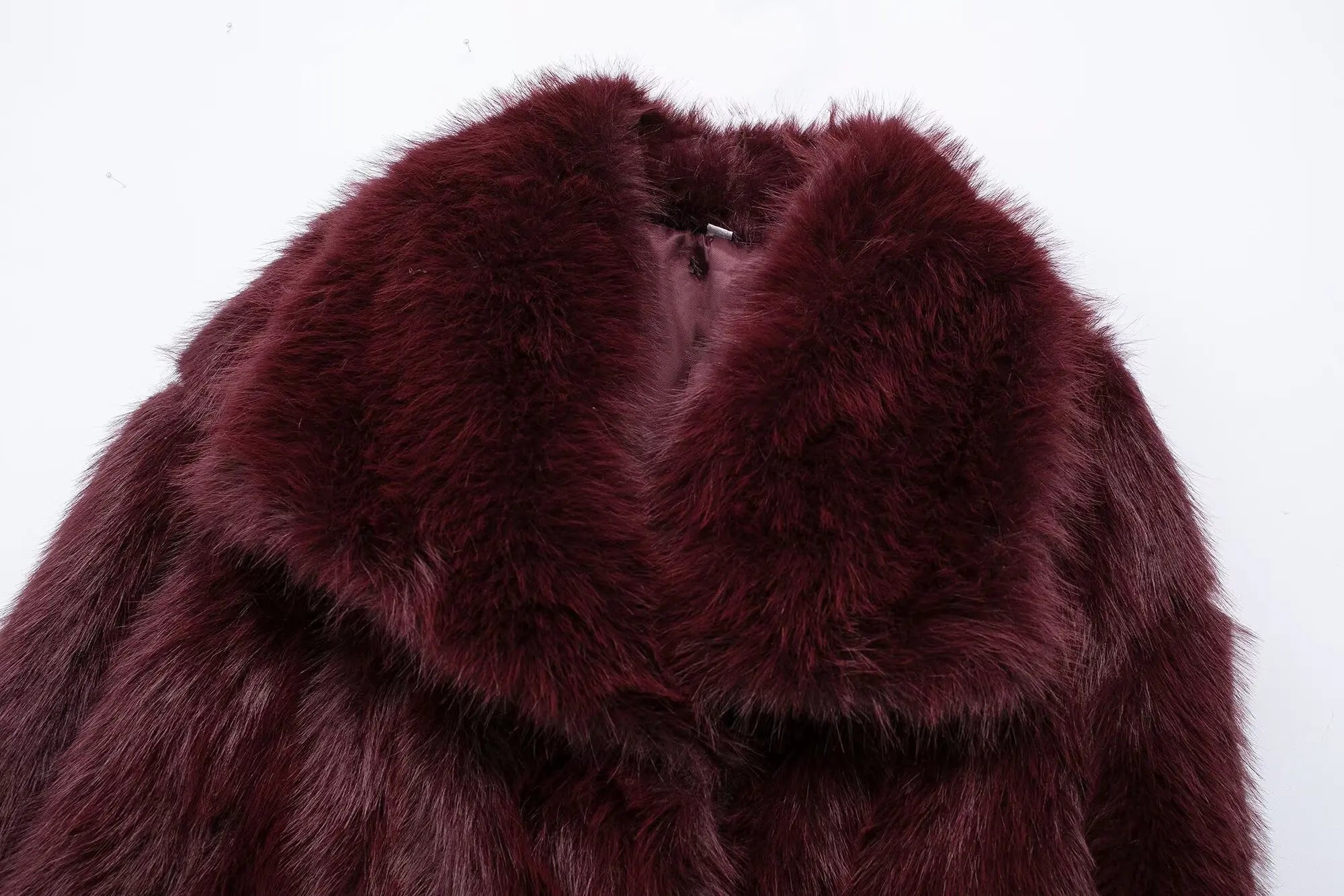 HH Winter Women Casual Faux Fur Lapel Jackets Fashion Solid Oversized Thick Coats Female Fuzzy Warm Long Sleeves Outerwear