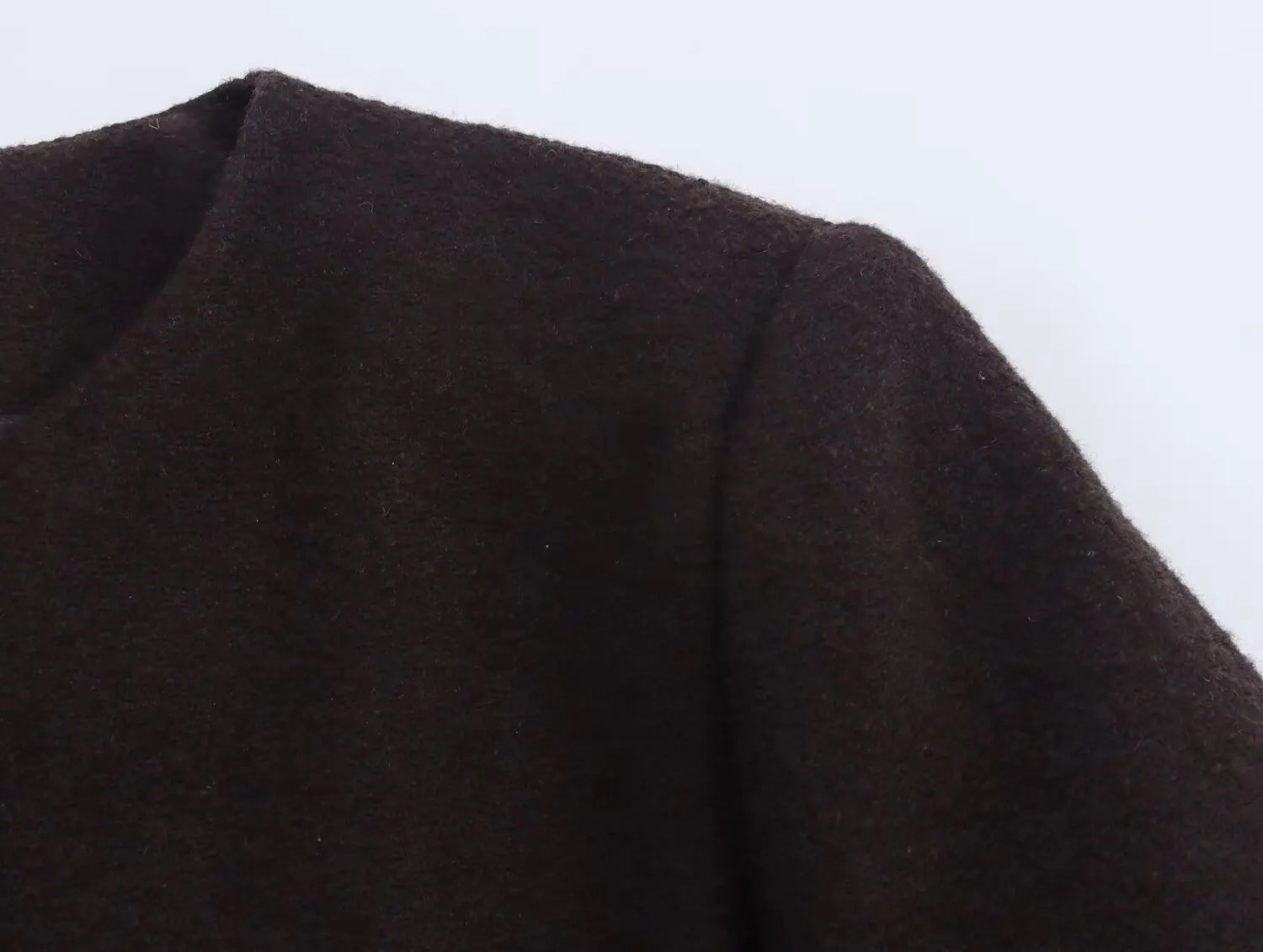 HH Women's Autumn Fashion Tweed Jacket Round Neck Short Woolen Jacket Female Commuter Versatile Fragrant Breeze Casual Coat