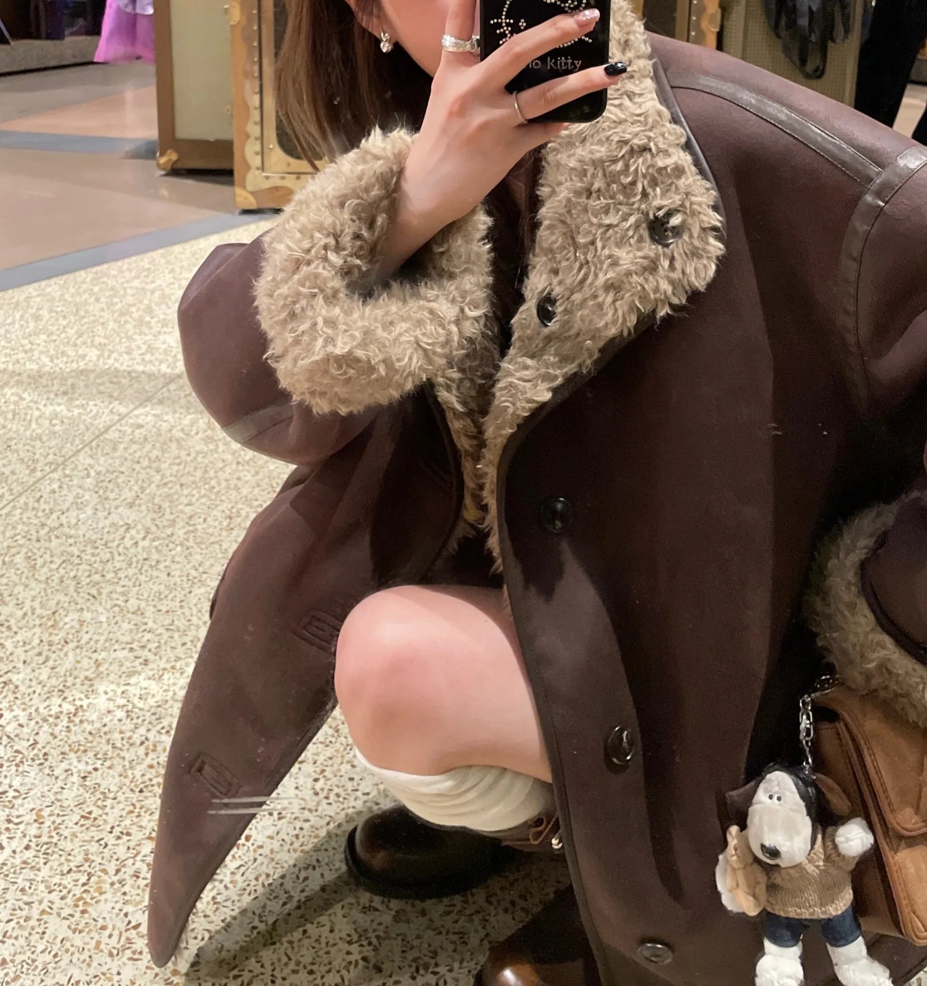 Two-sided Lamb Wool Coat Women's Mid-winter Long Loose Fur Premium Warm Coat