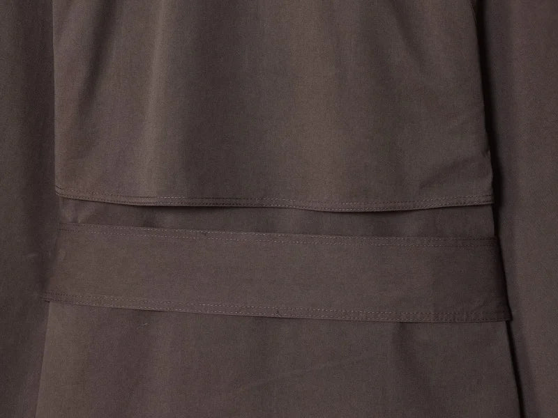 ETJ Autumn 2025 new collection  women's British style lapel double-breasted Maillard color belt casual trench coat