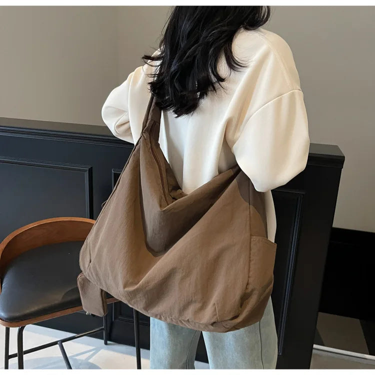 Women's Handbag Large Women Shoulder Shopper Bag Canvas Luxury Designer Cloth Tote Bags for Woman 2025 Trend Brands Big Female