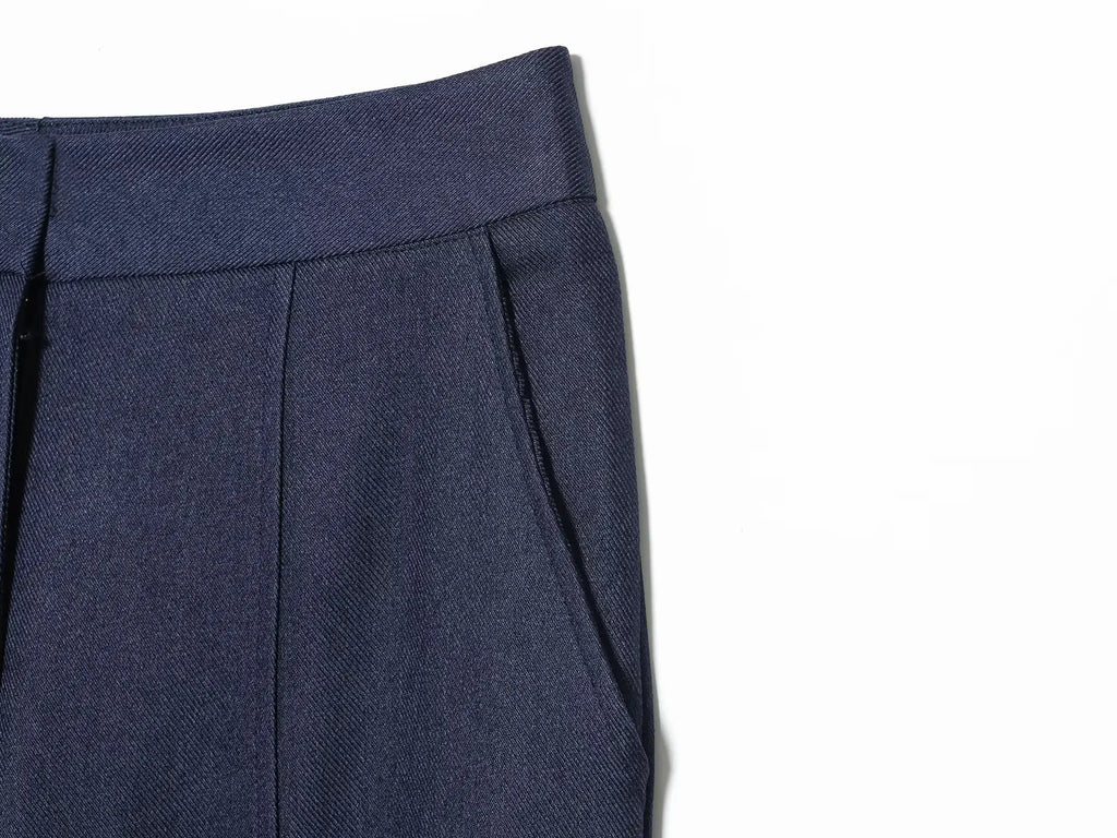 Women Winter  Autumn New Products Women's Clothing Long-sleeved Lapel Short Jacket Top Edge Straight Leg Pants Suit