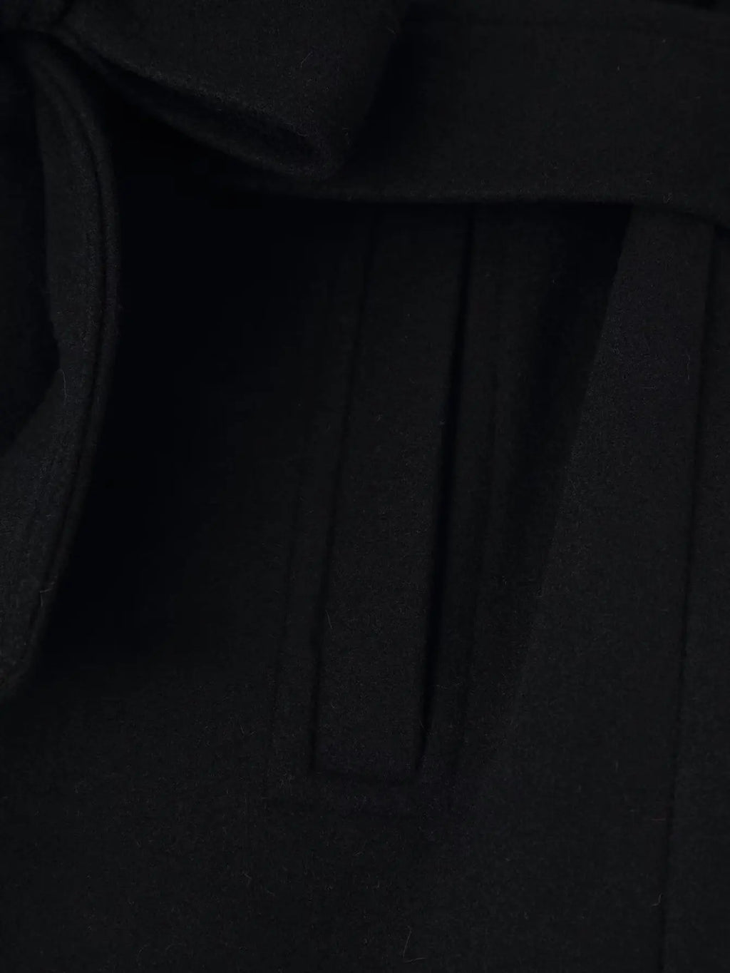 HH Women's Winter Fashion Coats Black Turn-Down Collar Long Sleeves Pockets Belt Decoration Female Elegant Slim Elegant Coat