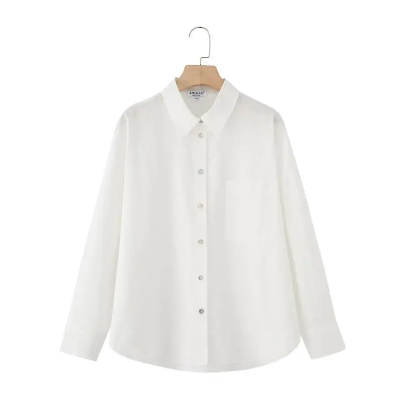 Shirts Spring Women's 2025 New Chic Loose Elegant Office Blouses Fashion Comfortable Long-Sleeved Street Youth Shirt Tops