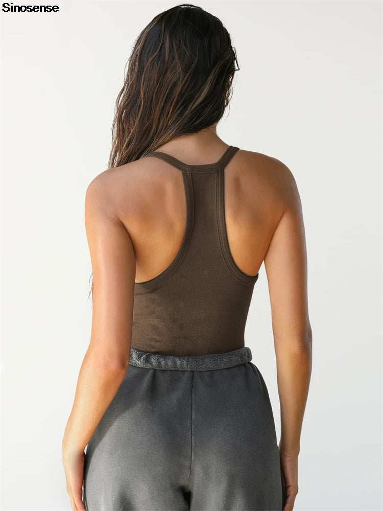 Women Casual Summer Tank Tops Sexy Deep V Neck Sleeveless Basic Cami Top Shirt Slim Knit Ribbed Racerback Y2K Slim Fitted Tops