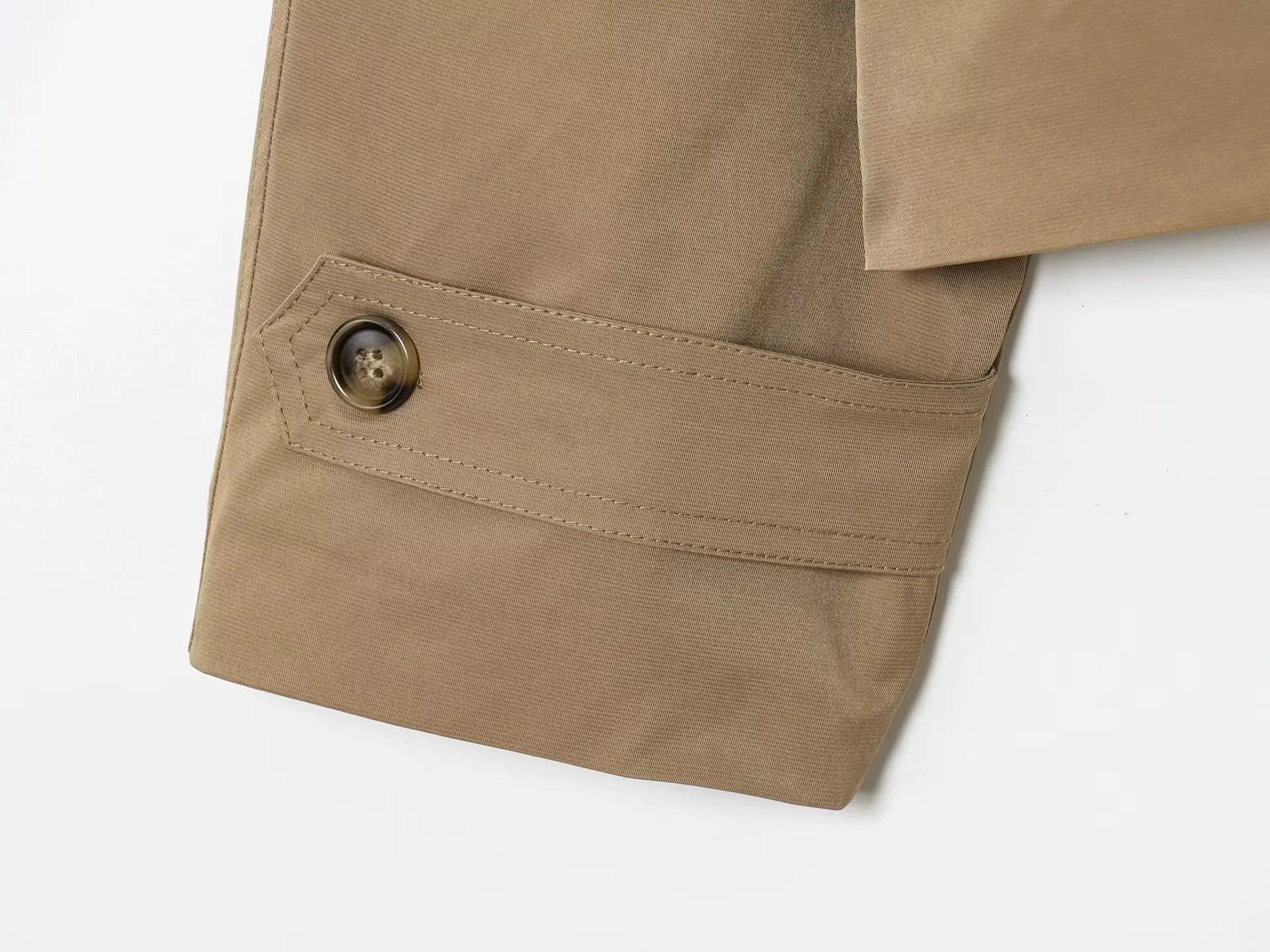 Women's Loose Motorcycle Jacket Stand-up Collar Long-sleeved Double-breasted Pocket Solid Color Cropped Overcoat New Chic Jacket