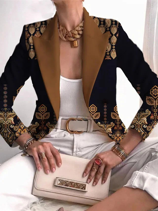 Women's Clothing Suit Western-Style Clothes Lapel Button Lid Pocket Fashion