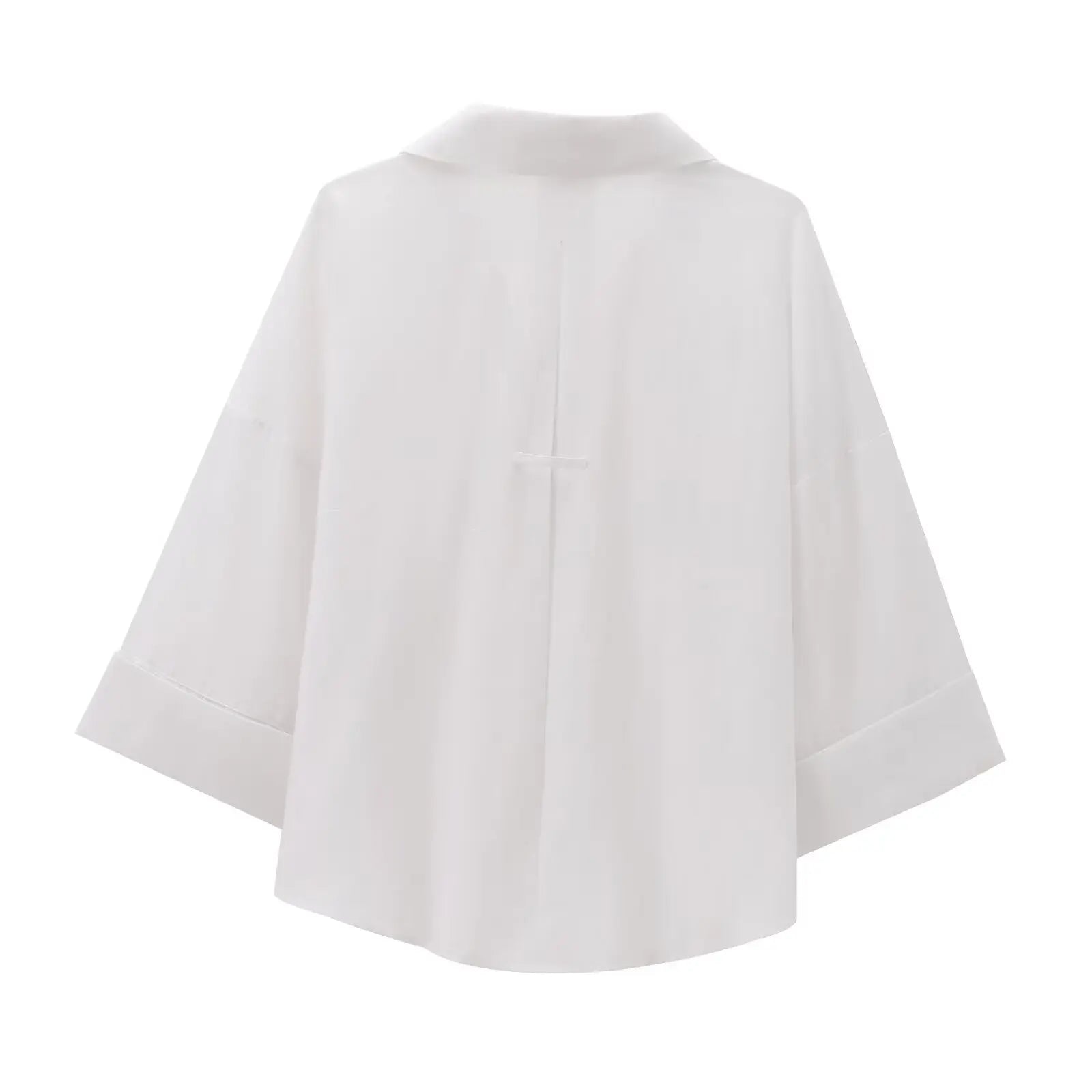 2025 Women Yellow Shirt Fashion Cotton Linen Wide-sleeved Short Shirt Single-breasted Casual Loose Blouse Mujer Roupas