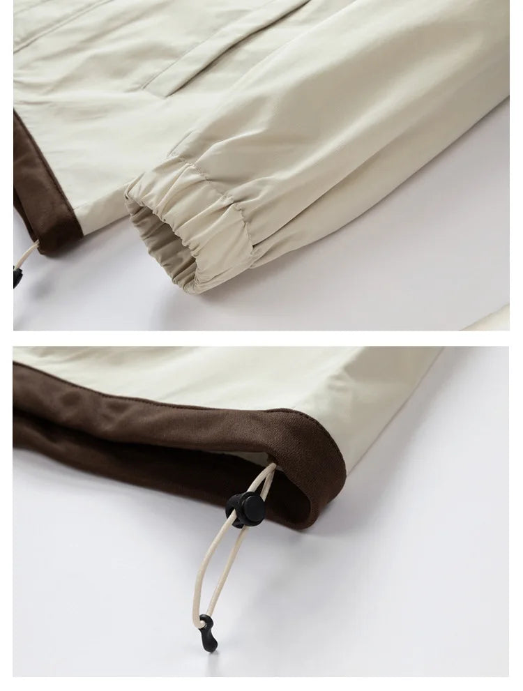 Men's Jacket Thin Hooded Jacket Youth Autumn and Winter New Popular Color Matching High-end Baseball Uniform Casual Hooded