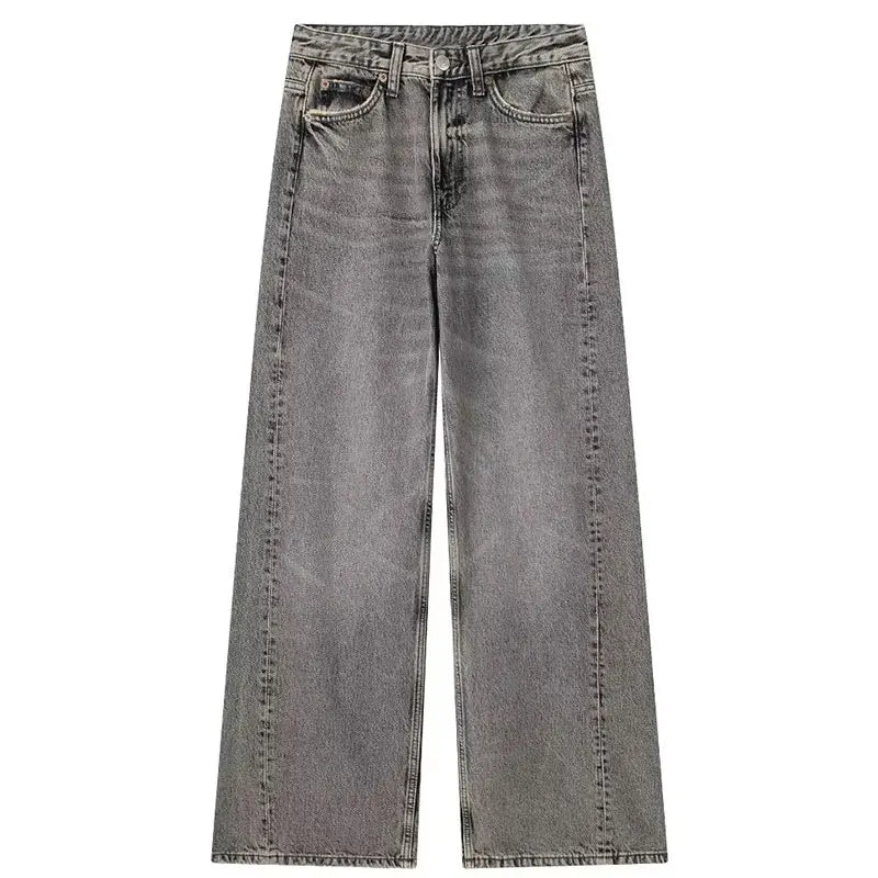 HH Jeans For Women 2023 Worn In All Seasons Denim 4 Colors Long Trousers Female Cool High Street Women's Wide Leg Pants