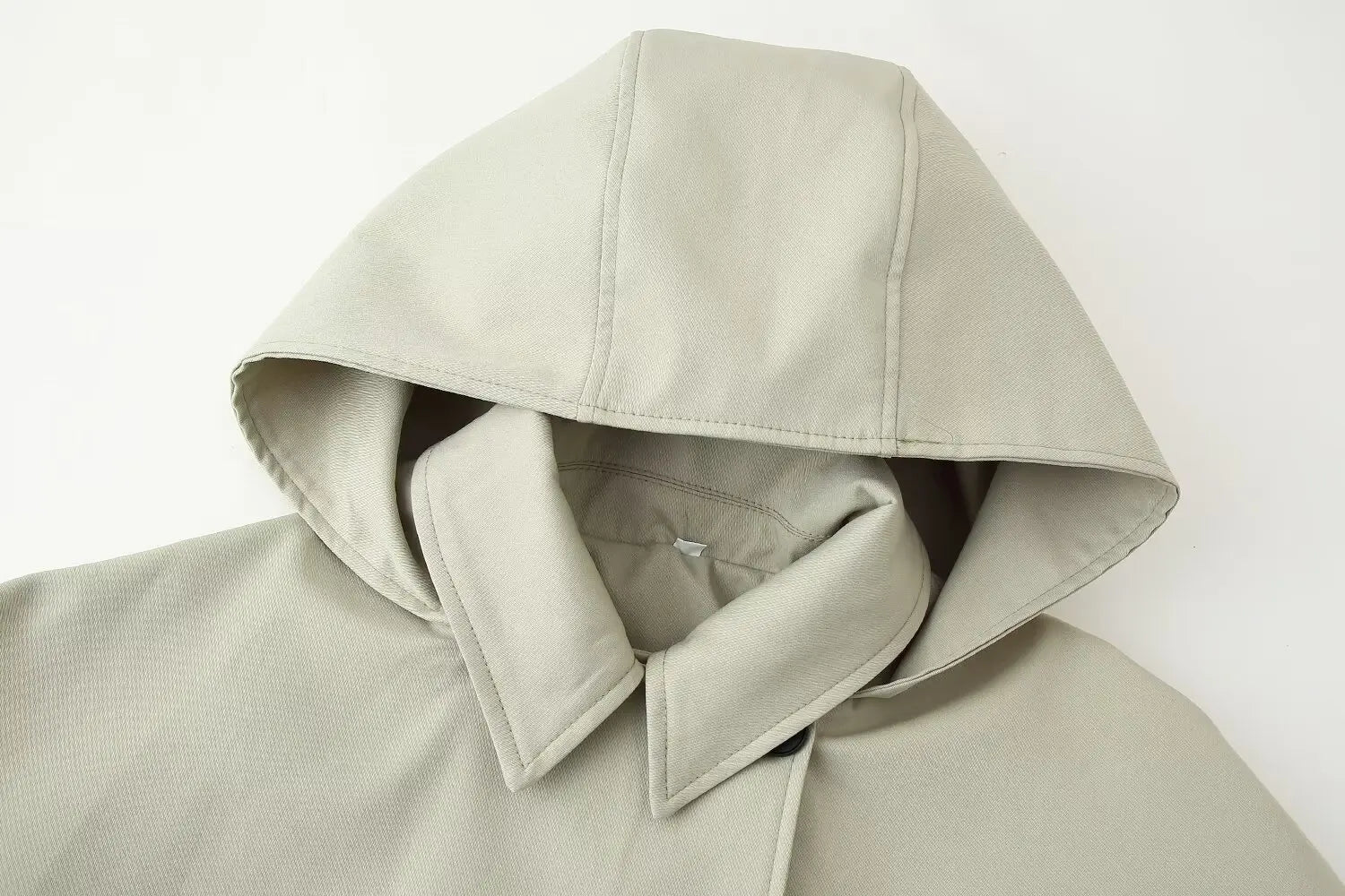 Women Casual Loose Solid Hooded trench coat 2025 Autumn Women Lapel Single Breasted Jacket Windbreaker Female Outwear