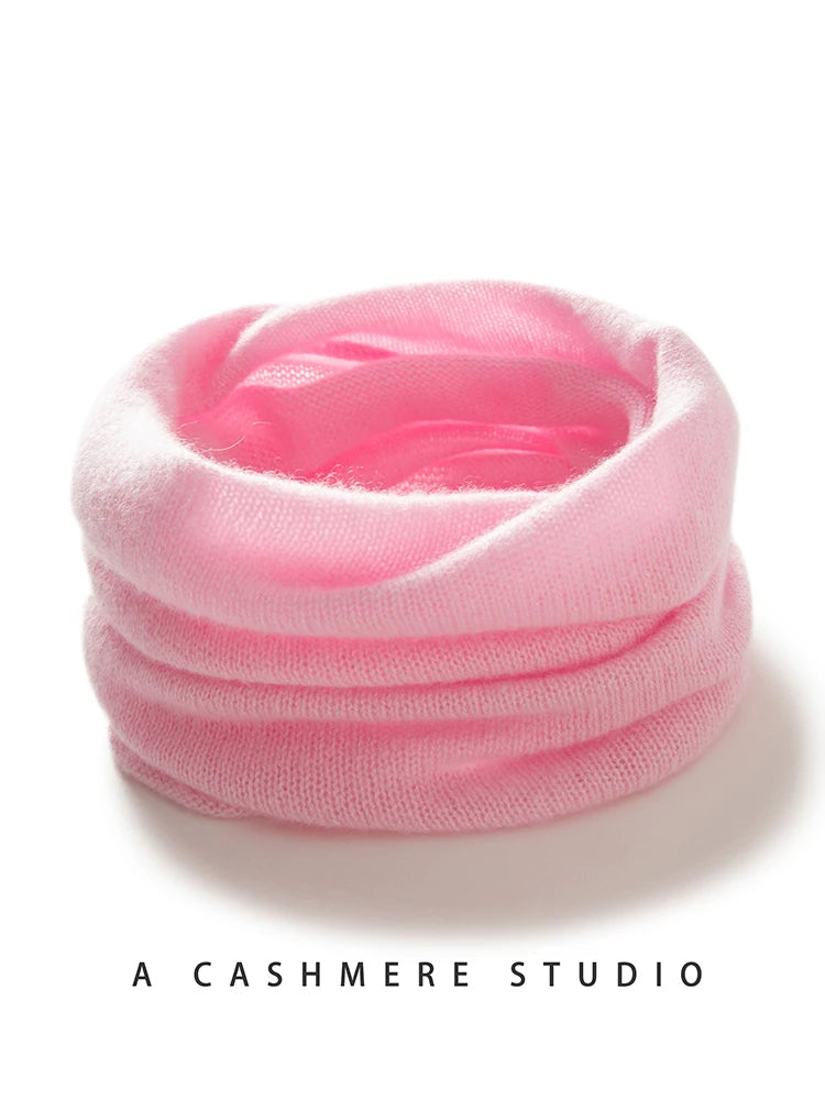 Women 100% Cashmere Bottom Price Tube Scarf Light Chimney Scarf Neck Gaiter Warmer Cowl Collar Loop Soft Knit Accessories Kids