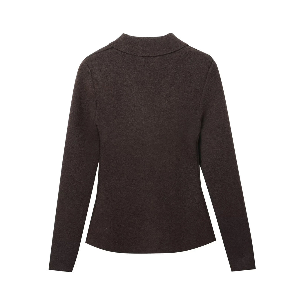 Women's clothing 2025 winter new style European and American fashion personality temperament versatile knitted suit jacket